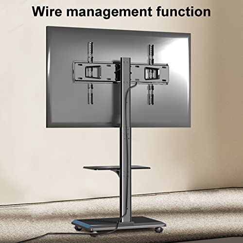 Soporte móvil para TV 26-65 pulgadas con ruedas y bandeja ajustable miniatura 6