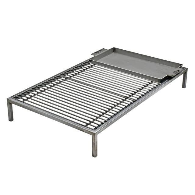 Argentine Grill con moduli in ferro rimovibili - Iron Argentina Grill - BBQ Parrilla Asado- (Grill con modulo piastra in ferro)