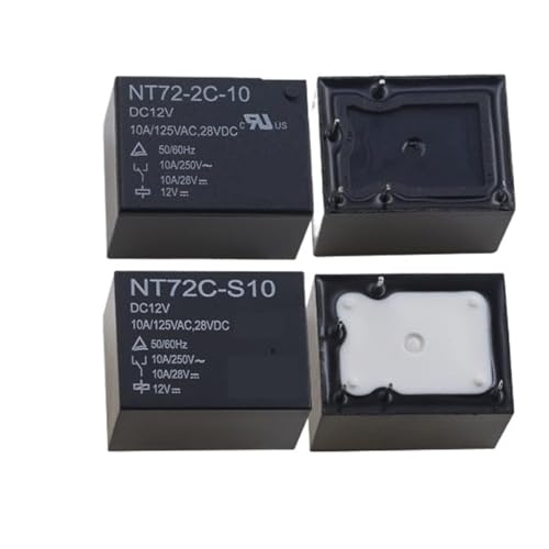 Relais NT72-2C-10 DC12V DC24V 5-pin 10A set de conversion