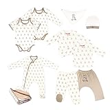 geagly new born new joy 10 pcs Preemie & Newborn Layette Set GOTS Certified Organic Cotton Soft Gender Neutral Baby Boy Girl Unisex Clothing Infant Essentials Gift Set