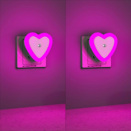Image of fizzytech Smart Motion Sensor LED Light Bulb with Automatic On /Off and Dimmable Pink Glow, Energy Efficient 7W LED Bulb for Home, Stairs, Kitchen, Bathroom, Wardrobe Lighting(Heart Pink Pack-2)