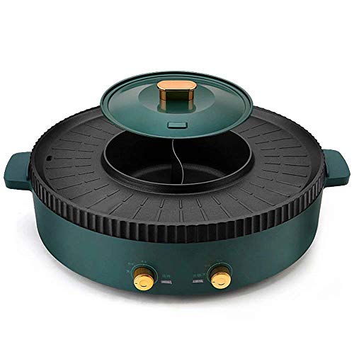 Barbecue Hotpot Indoor Elektrogrills Haushaltsgrill Hot Pot Zwei-in-Eins Doppeltopf 1700W Barbecue Hot Pot