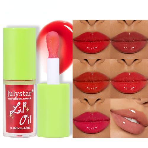INTEROOKIE Beautiful makeup, long-lasting moisturizing, transparent water gloss lip oil, moisturizing and fruity lips, mirror shaped lip balm (5) - Image 3
