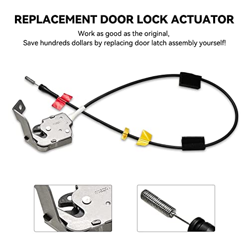 Image of SYERAL Door Latch Cable Driver Side Rear Left 6L3Z-18264A27-A Compatible with Ford 1999-2003 F-150, 1997-1999 F-250 Extended Cab Pickup Rear Upper Door Latch Lock Cable Assembly