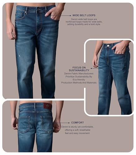 Image of i'sol Men's Premium Baggy Jeans | Loose FIT Jeans | Light Stretch | Baggy Jeans for Men | Casual Denim