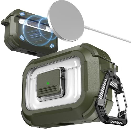 Image of RFUNGUANGO AirPods Pro 3 Case MagSafe Magnetic Automatic Lock, Green