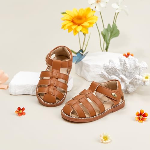 Image of Felix & Flora Toddler Girls Sandals Flower Girl Shoes Soft Rubber Princess Flat Shoes