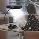 Clip On Notenpultleuchte Orchestra LED Lampe mit 360 Grad Schwanenhals für Schreibtisch Tisch