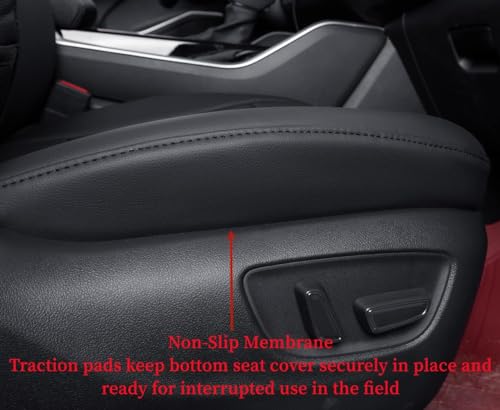 coverdream Custom Fit Pilot Car Seat Covers for 2023 2024 2025 Honda Pilot Trailsport,EX-L (7-Passenger),2nd-Row Captain Seats,Full Coverage Leather Seat Protector(Full Set,Black)