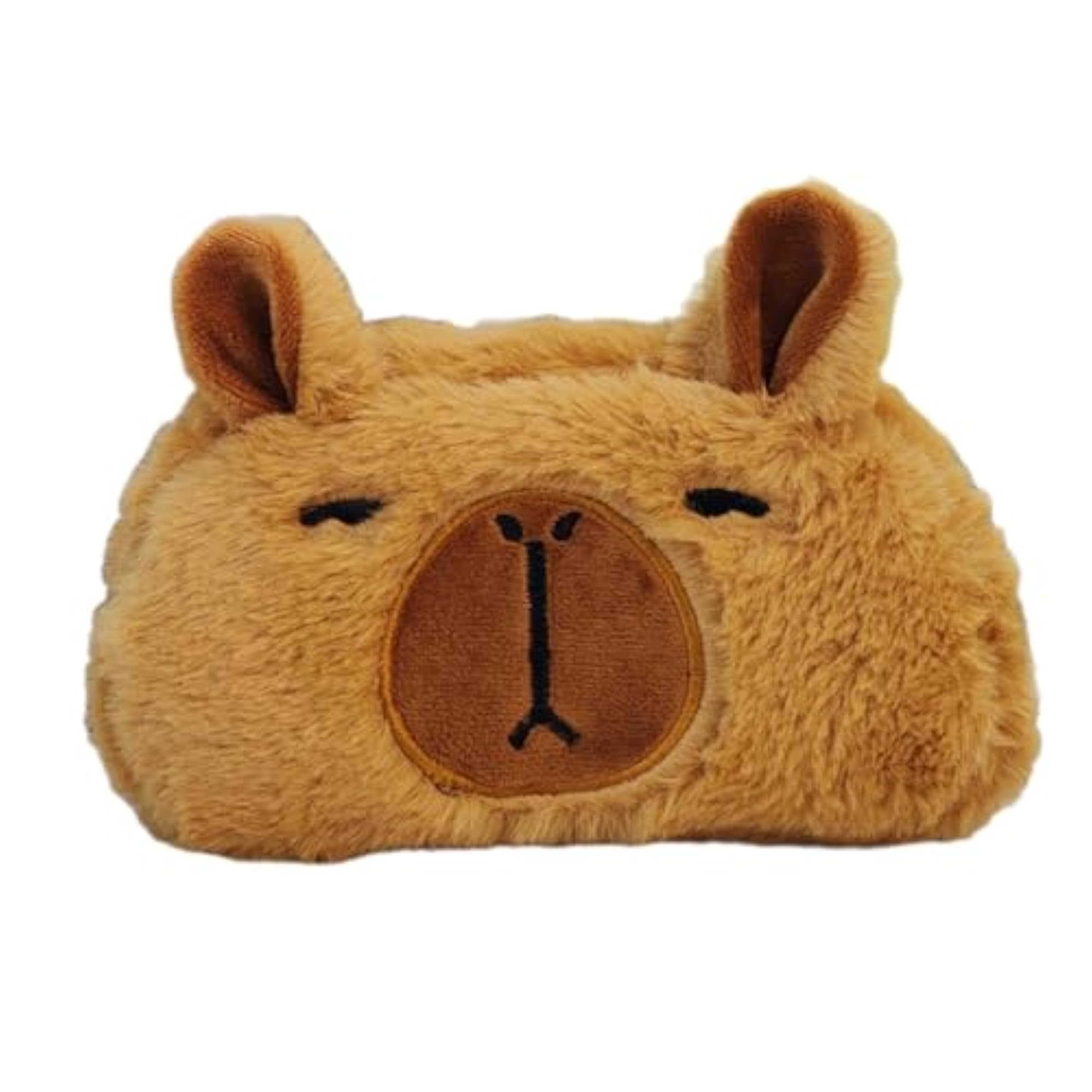 Plush Capybara Pencil Case for Kids, Cartoon Pouch