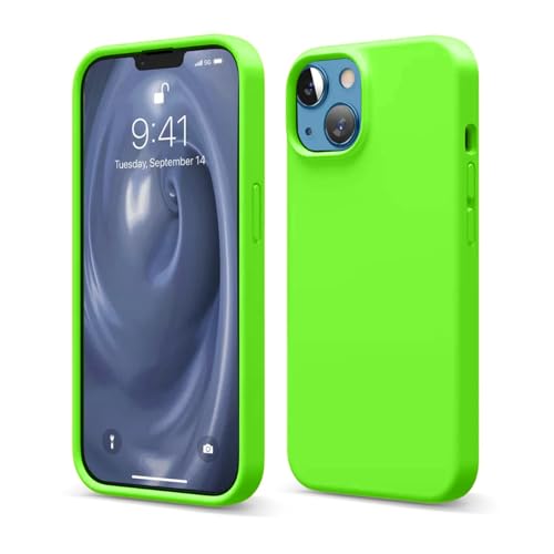 Image of Liquid Silicone Case Compatible for iPhone 15 Plus | Slim Back Cover | Soft Touch Bumper | Shockproof Drop Protection | Microfiber Cloth Inside | Sleek Solid Design