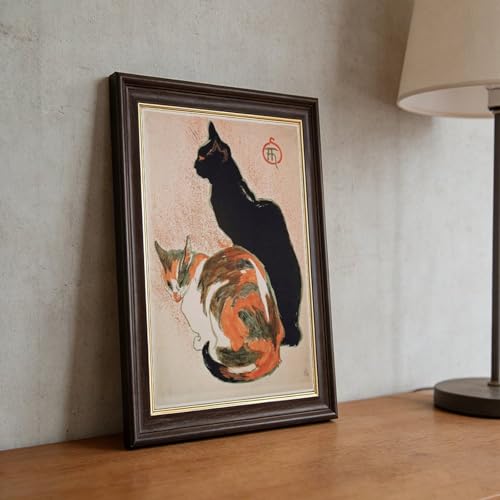 Impression sur toile deux chats Steinlen cadre suspendu bureau