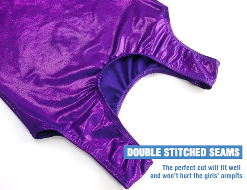 Image of TENVDA Girl's One Piece Swimsuit Sparkle Sleeveless One-Piece Bathing Suits Swimwear for Kids 2-12 Years Old