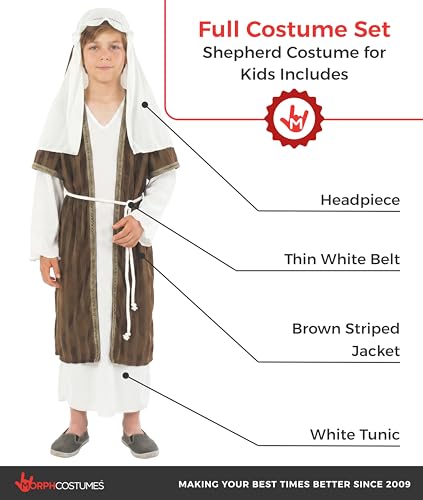 Disfraz completo de pastor marrón para niños talla XL miniatura 2