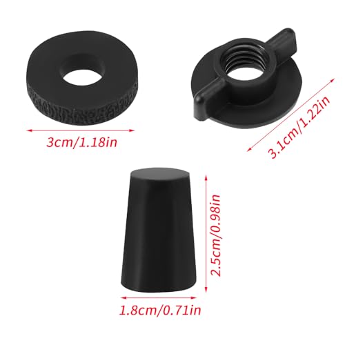 Image of 12pcs Replacement Parts Kit for Water Filter System Elements, Durable Water Filter System Accessories Maintenance Kit Include 4pcs Wing Nuts 4pcs Washers Gaskets & Silicone Plugs Stopper (Black)