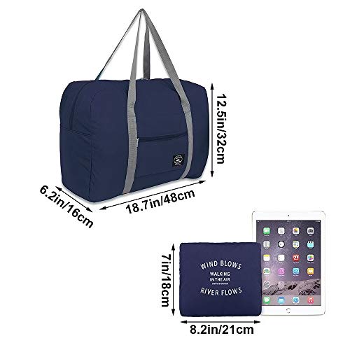 2 Pack Foldable Travel Duffel Bag, Lightweight Carry On Luggage Bag for Women and Men, Waterproof Multipurpose Sport Duffle for Sports, Gym, Vacation3