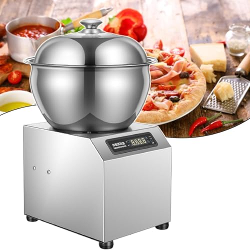 WOTZOV Batidora eléctrica Comercial con Pantalla LED y Temporizador, máquina amasadora de Acero Inoxidable para panadería Profesional y preparación de Alimentos.,8kg