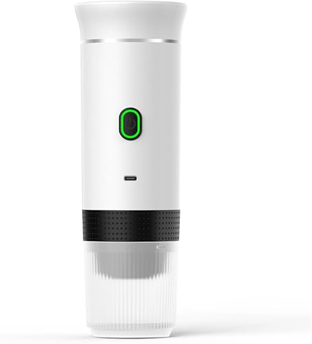 Cafetera portátil de viaje, máquina de café a pilas, máquina de café espresso de una sola porción para campamento, automóvil, RV, senderismo,