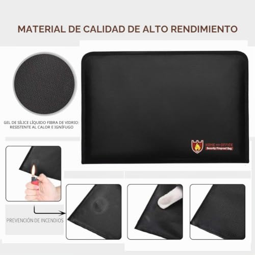 Bolsa de documentos de silicona premium A4, archivador ignífugo e impermeable de alta resistencia 5