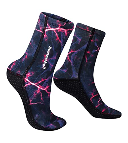 Summshall Neopren Socken, Damen Herren 3MM Neoprensocken für Wassersport Schwimmen Kajakfahren Neoprene Socks Tauchsocken