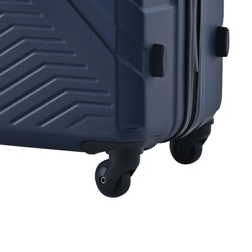 Navy 3 Piece Lightweight Luggage Set - ABS Hard Shell Suitcases with Lock and Smooth Wheels (20/24/28 inches)2