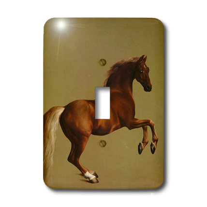Interrupteur unique George Stubbs Cheval Sifflet pour remplacer une plaque murale jaunie 3dRose