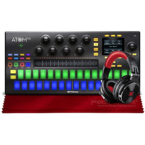 Presonus Atom Sq Hybrid Midi Keyboard/Pad Performance And Versatile Production Beat Controller, Includes Studio One Artist & Ableton Live Lite Plus A Bundle W/Pro Dj Headphones And More #TOP9