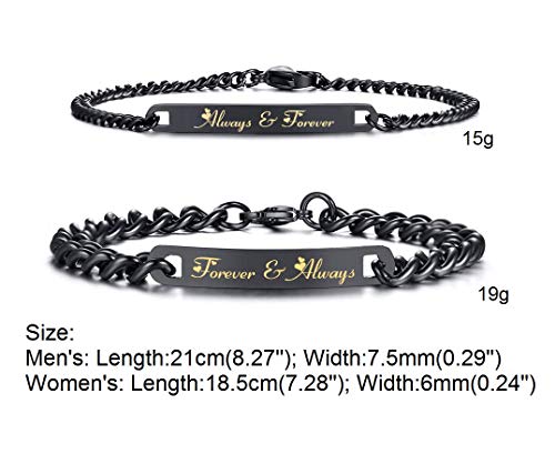 Forever and Always Couple Bracelet Matching Set Valentine Gift (A Set)4