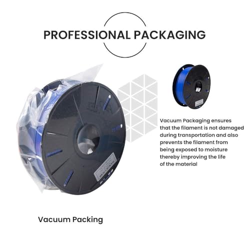 Image of Tesseract Premium PLA + 1.75mm 3D Printing Filament | Dimensional Accuracy + /- 0.03mm | Compatible with Most FDM Printers | 800 Grams 3D Printer Filament - PLA Blue (Pack of 1)