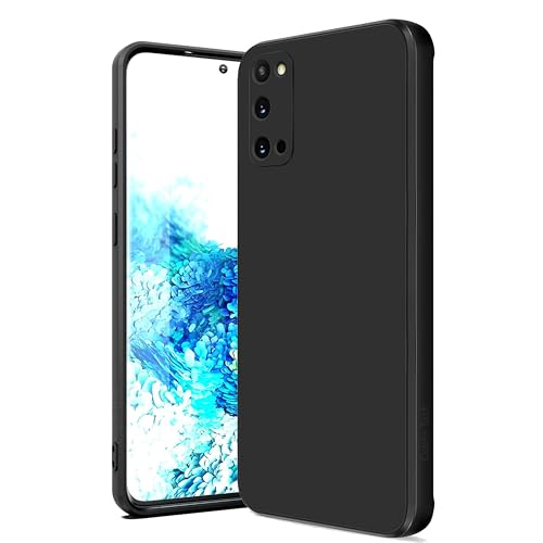 Silicone Case for Samsung Galaxy S20 Shockproof Protective Anti-Scratch Microfiber Lining Soft Touch Gel Rubber Non-Fingerprint Case for Samsung S20 Black