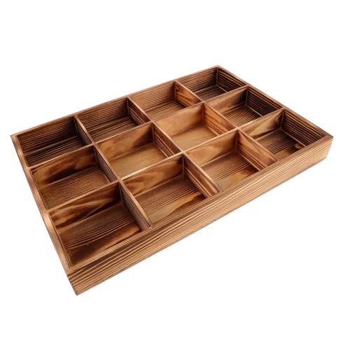 Homoyoyo Tea Holder Organizer Box Small Wooden Storage Box for Tea Bags Sugar Countertop Organizer