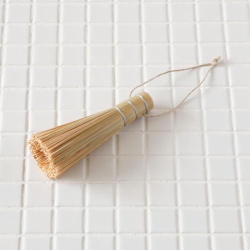 Image of KAGOYA Sasara Bamboo Brush for Frying Pans and Woks (4.7inch / with Strings) Scrub Brush