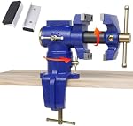 Vise de tableau des deux mâchoires 2.5" & 1.5", Courbe Vise Universal Rotate 360° Pince de travail avec la mâchoire douce, pince de table vice pour le travail du bois, forage, sciage, travail du métal