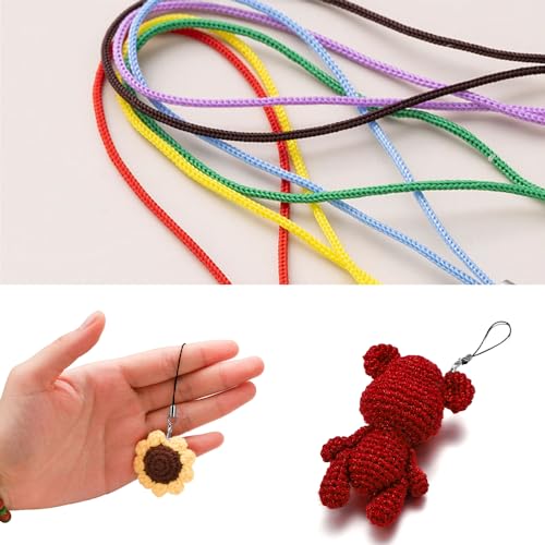 UMCHU 120 Stück Schlüsselringe,Finger Lanyard Small Handschlaufe,Schlüsselfinder sowie Ausweishüllen,für USB Laufwerk, Schlüsselanhänger, Brieftasche, MP3, Kamera, Abzeichen (Geschlungene Schnur-120)