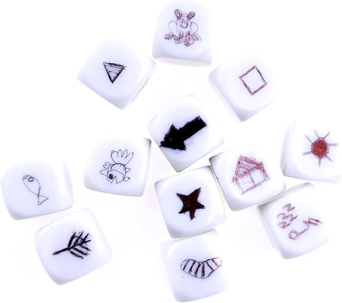 MOREL 25 MM DICE Blank Large Blank DICE 6-Sided Game DICE Set for Board Game Learning Crafts DIY Numbers 50 Pieces (Pack of 50) 4