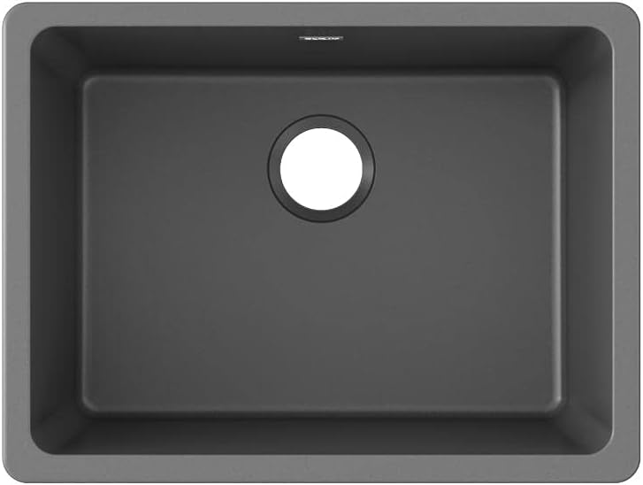 Elkay ELGU2522GY0 Quartz Classic Single Bowl Undermount Sink, Dusk Gray