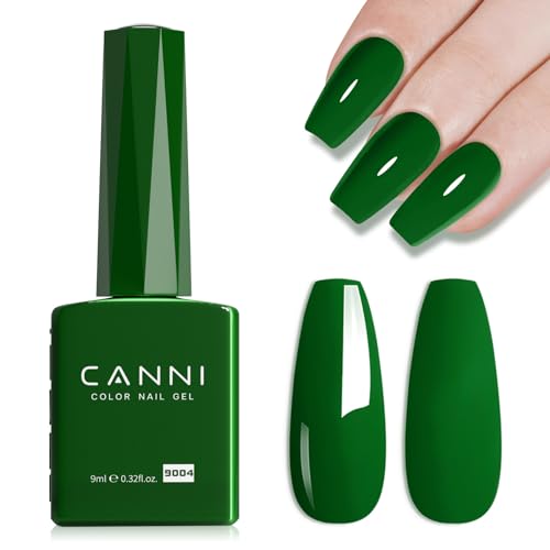 CANNI Green Gel Nail Polish, 1Pcs Emerald Dark...