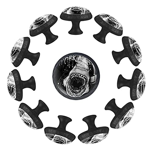 Boutons de tiroir 35 mm Danger Shark Attack pour remplacer poignée de commode - 2