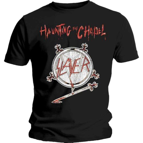 T-shirt Slayer Haunting The Chapel Rock Off vêtement metal homme taille 2XL