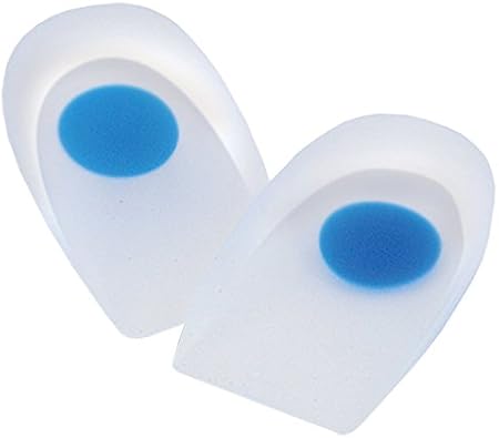 Talonera de silicona, Alza de doble densidad, Amortigua los puntos de carga, Cazoleta central, Alivia el dolor, Talla XL, Recomendada para problemas de Espolón calcáneo