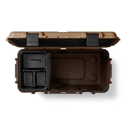 Image of YETI LoadOut 60 GoBox Divided Waterproof Cargo Case, Dry Box, Camera Case, Fishing Tackle Box, Wetlands Brown
