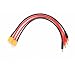 Padarsey 2 pack XT90 to 4.0mm Banana Connector with 30cm 11.8inch 12 AWG Silicone Cable Charger Wire Lipo Battery Connect Cable for FPV RC Power Supply(12 awg 30cm)