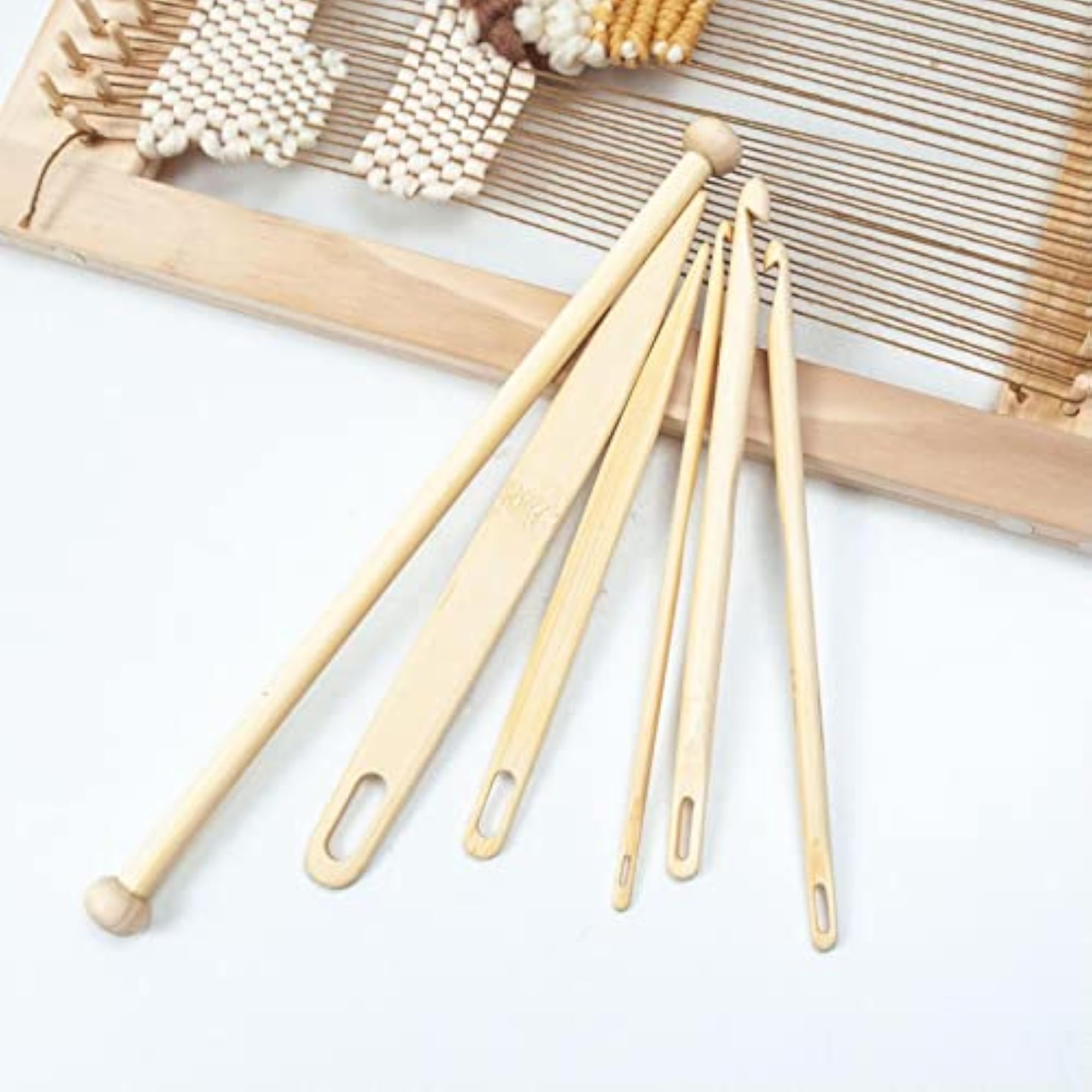 5pcs/6pcs Weaving Tools Knitted Crochet Needle Set for Rug 6 Pieces