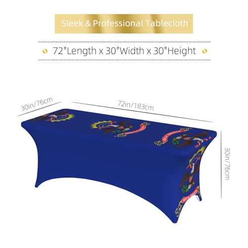 Housse de table rectangulaire extensible sans pli Dakota du Nord nappe élasthanne pour buffet