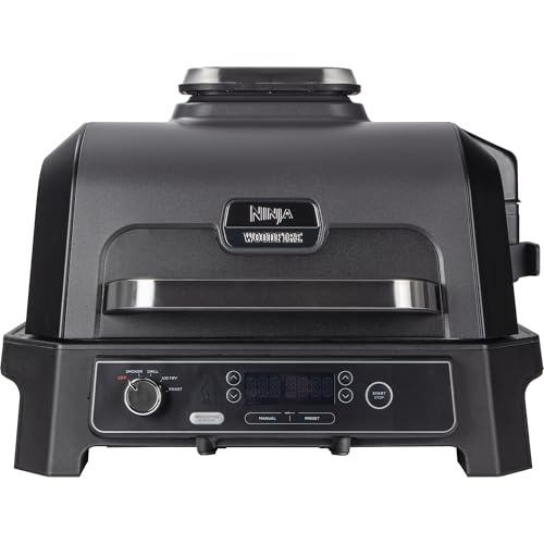 NINJA OG850EU Woodfire Electric XL Outdoor Grill, Grey/Black