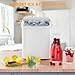 KMFurnila Ice Makers Countertop, Portable Ice Machine with Handle, 6 Mins 9 Bullet Ice Cubes with Basket and Scoop, 26lbs in 24Hrs, Auto-Cleaning, for Home, Kitchen, RV, Camping, White
