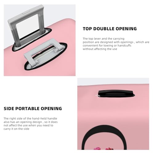 Luggage Cover Flower Letter P Pink Suitcase Protector fits 18-32inch Suitcase Cover Washable Dustproof with Concealed Zipper for Wheeled Suitcase LC1664
