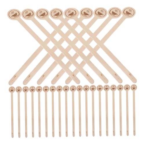 MUCKLILY 100 Pack Coffee Stirrer Wooden Stir Sticks Stir Sticks for Cocktails Stir Sticks for Hot Beverages Stirring Sticks