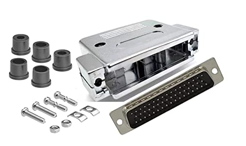 CompuCablePlusUSA.com Best DB50 Male Solder Type Connector Kit with DB50 Metal Like Plastic Hood+Strain Relief Grommet Best Complete DB50 Male Solder Type Set Fix/Make/Assembly Your own DB50 Cables