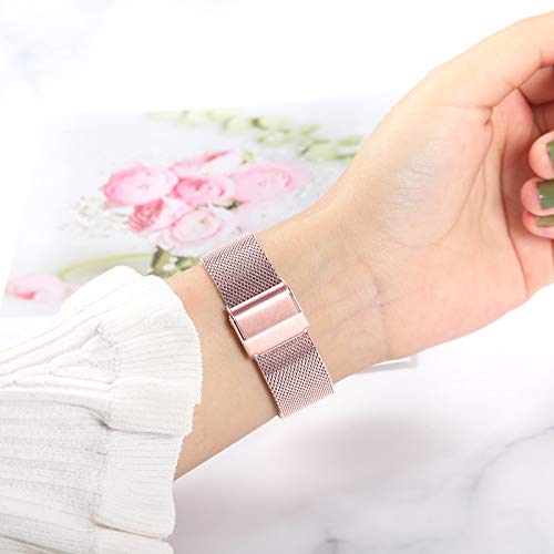 TRUMiRR Correa de reloj Compatible con 40mm 38mm Apple Watch Hombres mujeres, Correa de reloj de acero inoxidable Pulsera de malla tejida con pulsera para iWatch Apple Watch SE Series 6 5 4 3 2 1